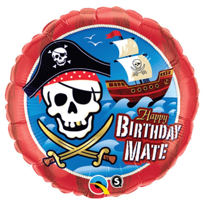 Birthday Mate Pirate Ship 18 Balloon