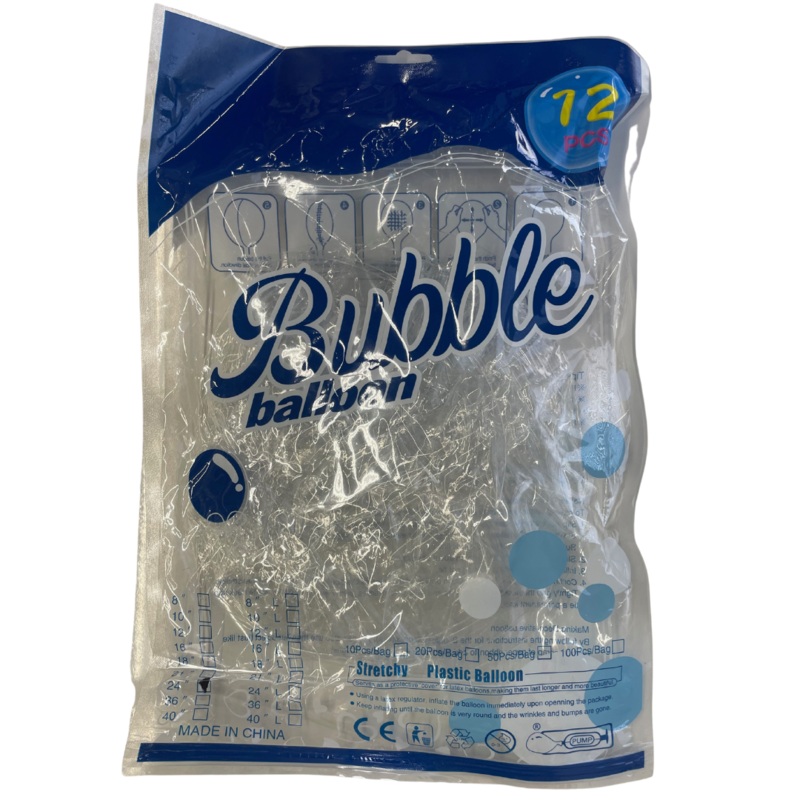 Clear Bubble 24 Balloons (12 count)
