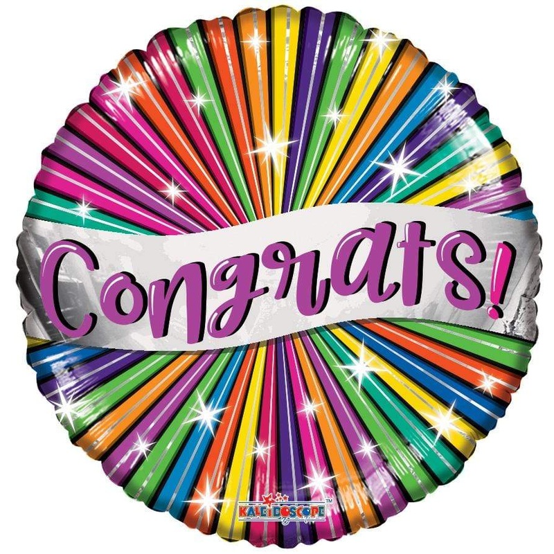 Congrats Banner & Stars 18 Balloon