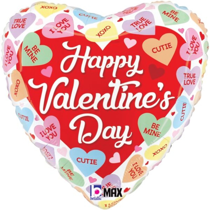Conversation Heart Valentine 18 Balloon