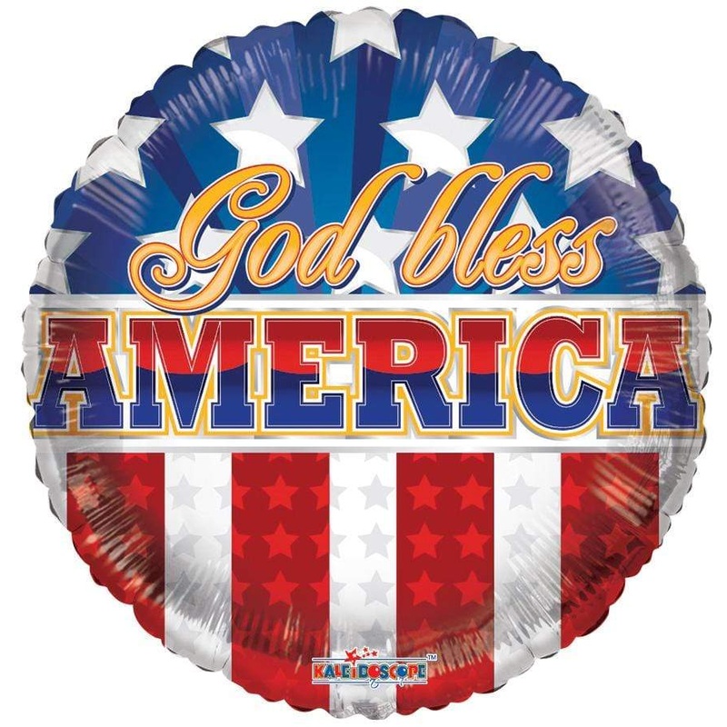 God Bless America 18 Balloon