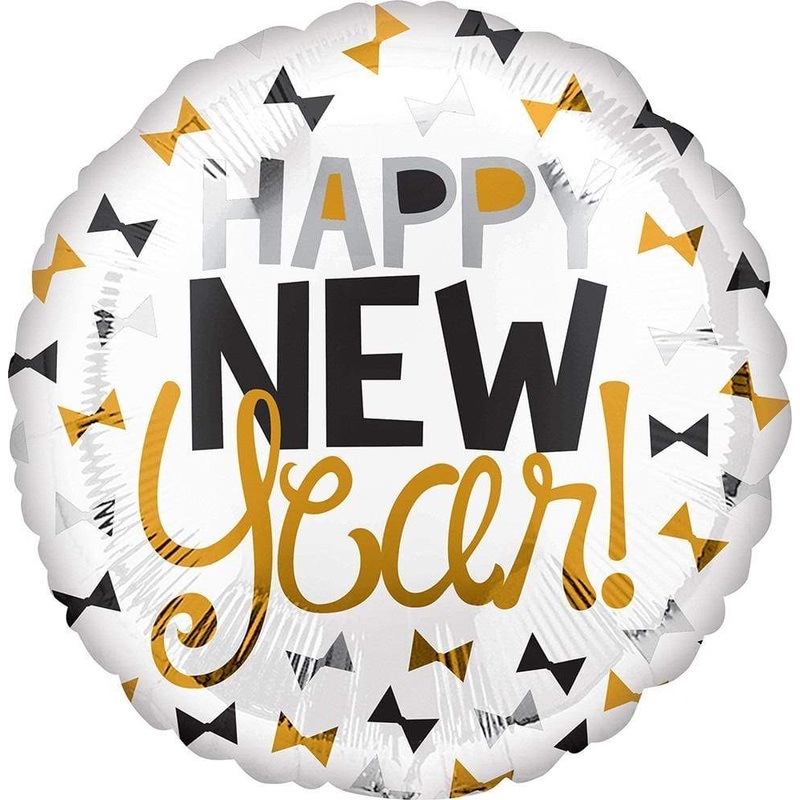 Happy New Year Bow Ties 18 Balloon