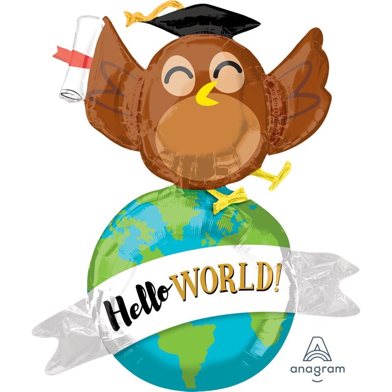 Hello World Owl 42 Balloon