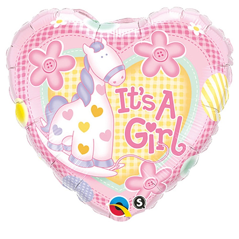It's A Girl Soft Pony 18 Balloon