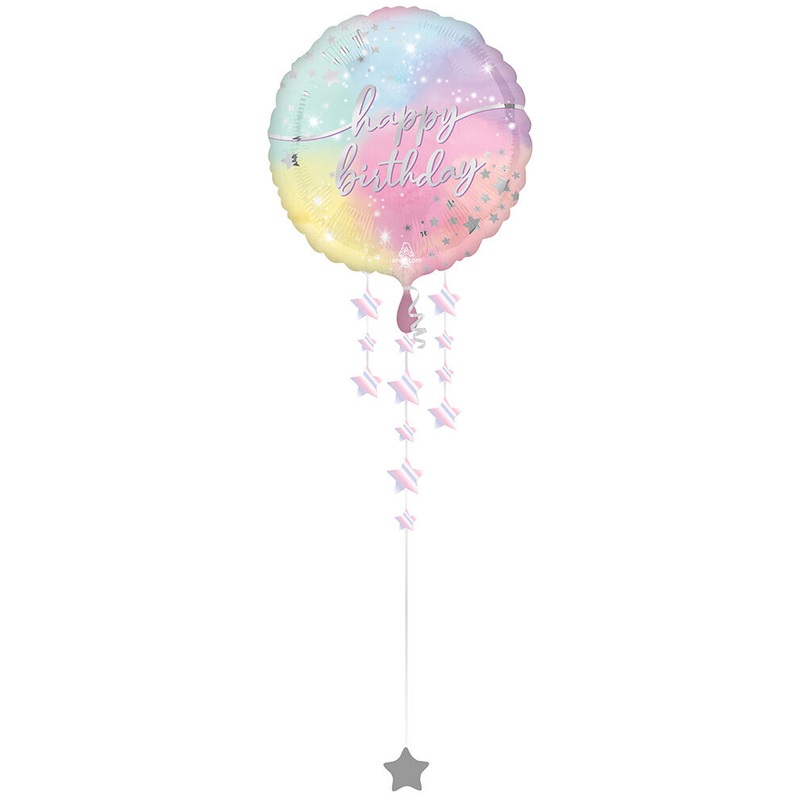 Luminous Birthday Drop A Line 36" Balloon