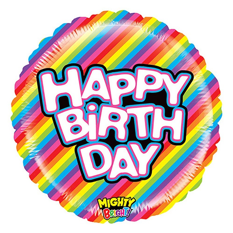Mighty Birthday Rainbow 21 Balloon