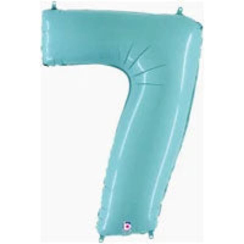Pastel Blue Number 7 34 Balloon
