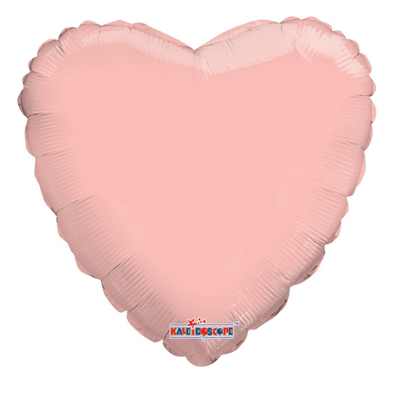 Rose Gold Heart (requires heat-sealing) 9 Balloons (10 count)