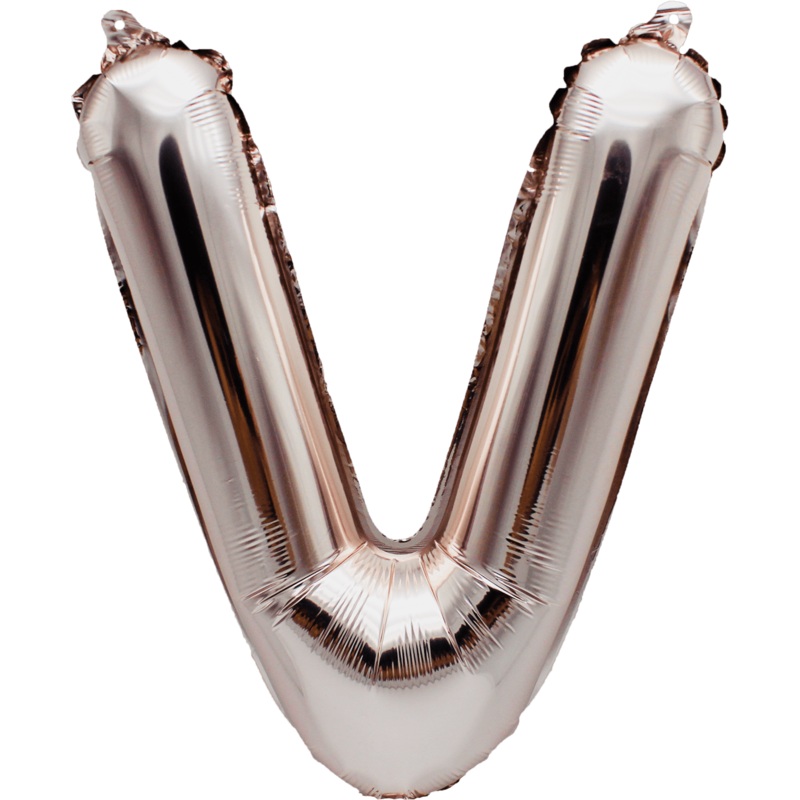 Rose Gold Letter V 16" Balloon