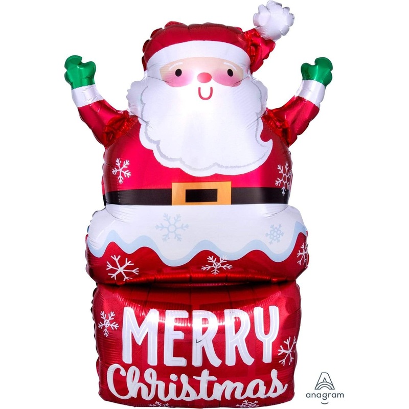 Santa in Chimney 30 Balloon
