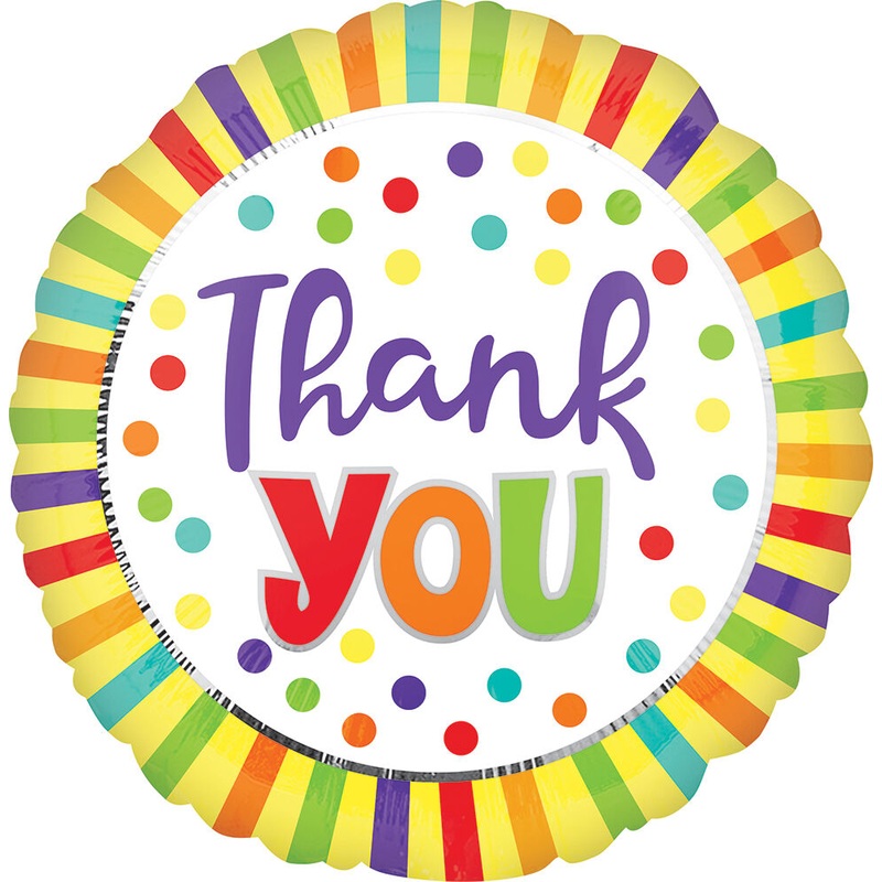 Thank You Yellow Burst 18" Balloon