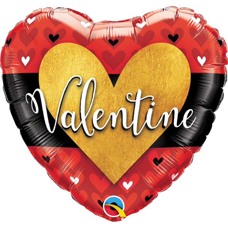 Valentine Burnished Gold Heart 18" Balloon