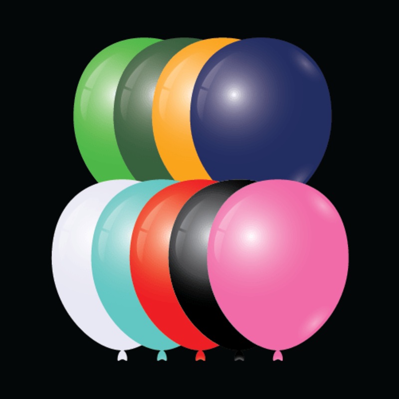 Assorted Dark 12 Latex Balloons (10)