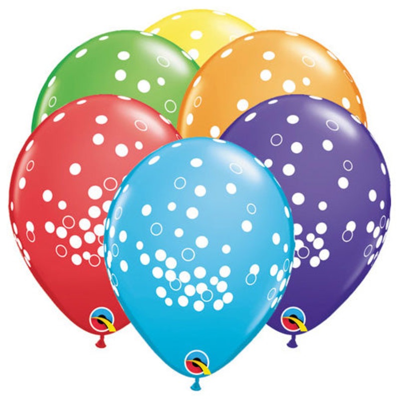 Confetti Dots 11 Latex Balloons (50 count)