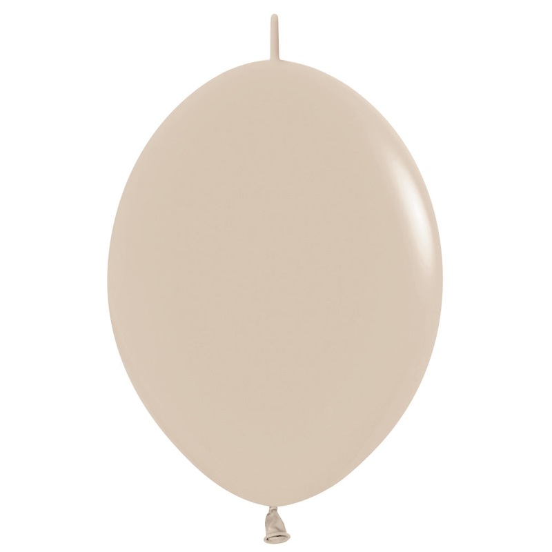 Deluxe White Sand Link-o-Loon 12 Latex Balloons (50 count)