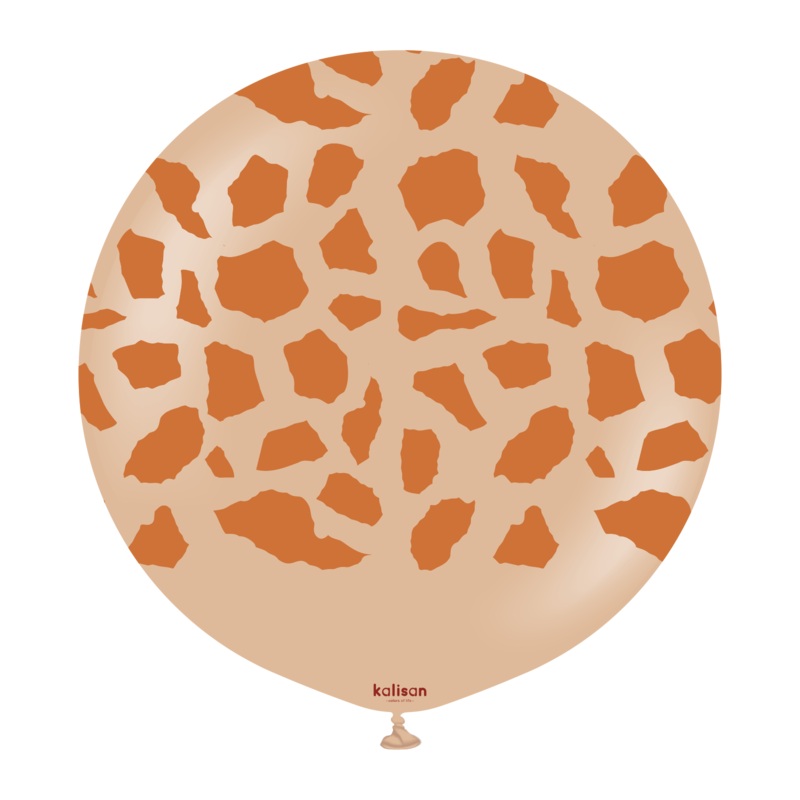 Giraffe Desert Sand Animal Print 24 Latex Balloon