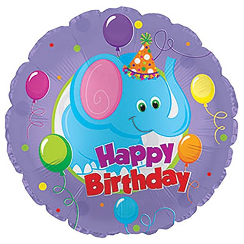 Happy Birthday Party Elephant 17 Balloon