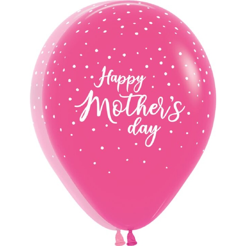Happy Mother's Day Dots 11 Latex Balloons (50 count)