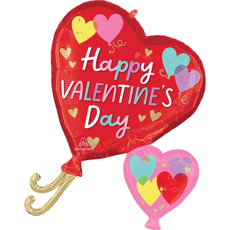 Happy Valentine's Day Hearts on Hearts 29" Balloon