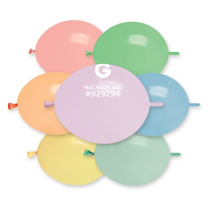 Macaron Assortment G-Link 6 Latex Balloons (100 count)