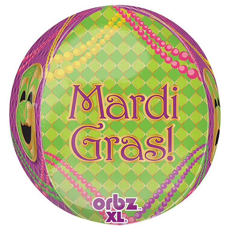 Mardi Gras Party Orbz 16 Balloon