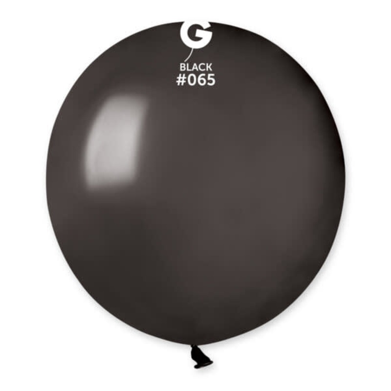 Metallic Black 19 Latex Balloons (25 count)
