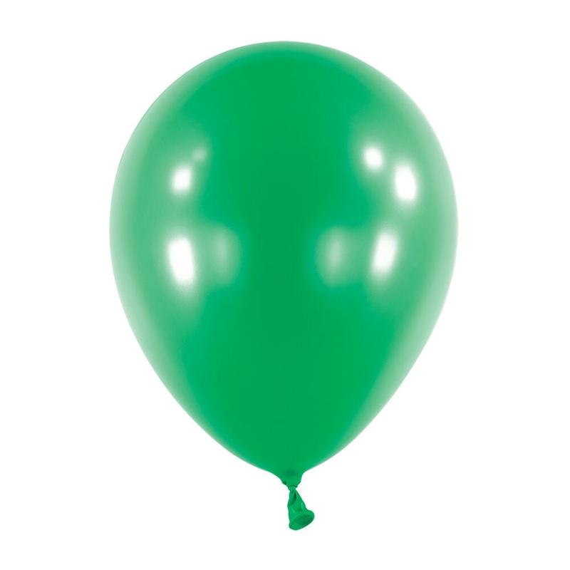 Metallic Festive Green 5" Latex Balloons (100 count)