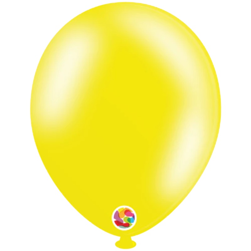 Metallic Yellow Lemon 10 Latex Balloons (100 count)
