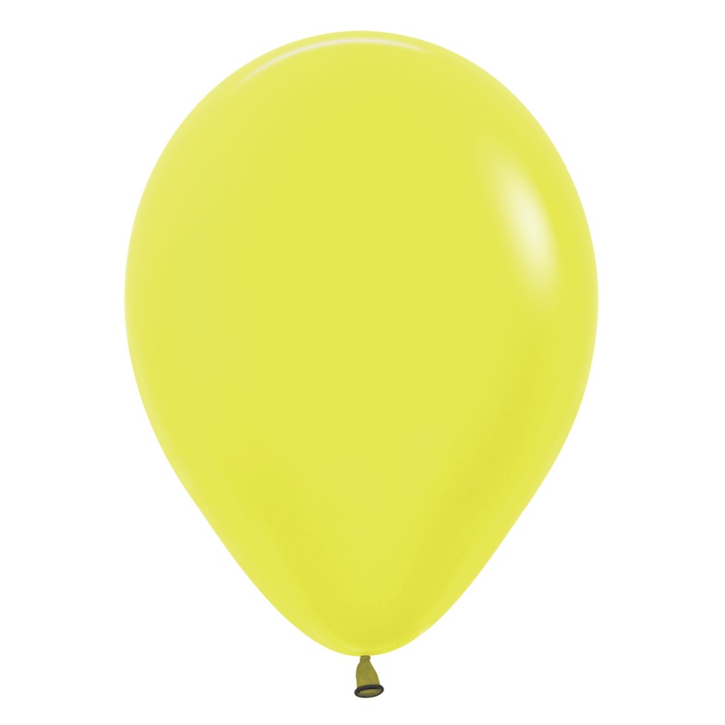 Neon Yellow 5 Latex Balloons (100 count)