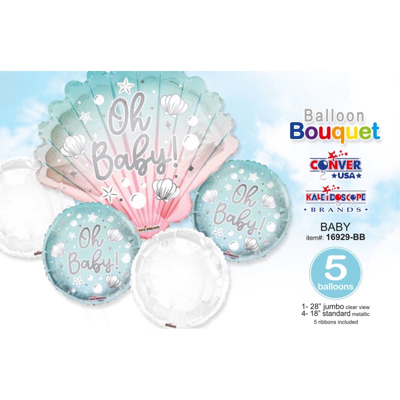 Oh Baby Shell Boy Balloon Bouquet