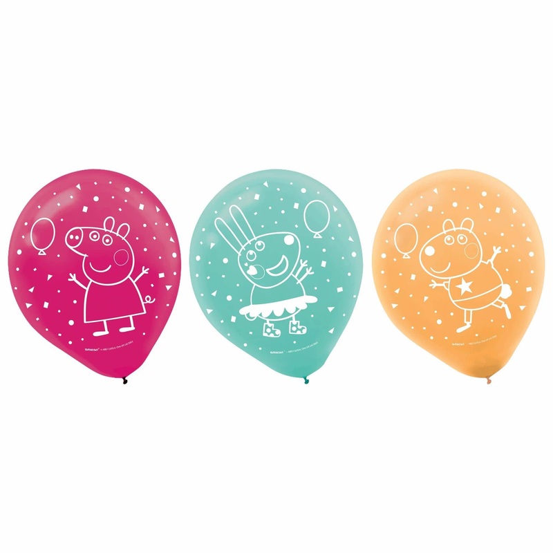 Peppa Pig Confetti Party 12 Latex Balloons (6 count)