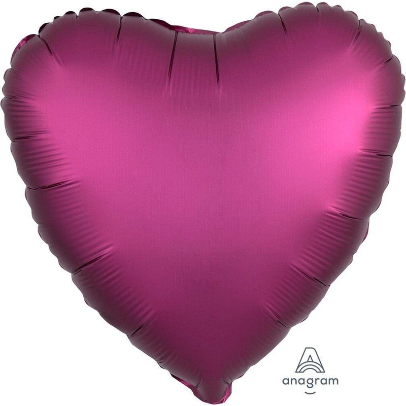 Pomegranate Satin Luxe Heart 18 Balloon