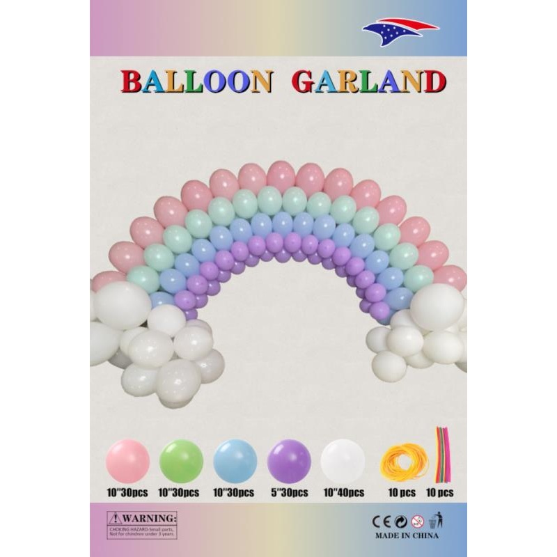 Rainbow Cloud Organic Balloon Garland Kit
