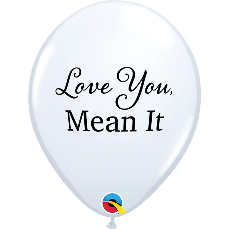 Simply Love, Mean It White 11 Latex Balloons (50 count)