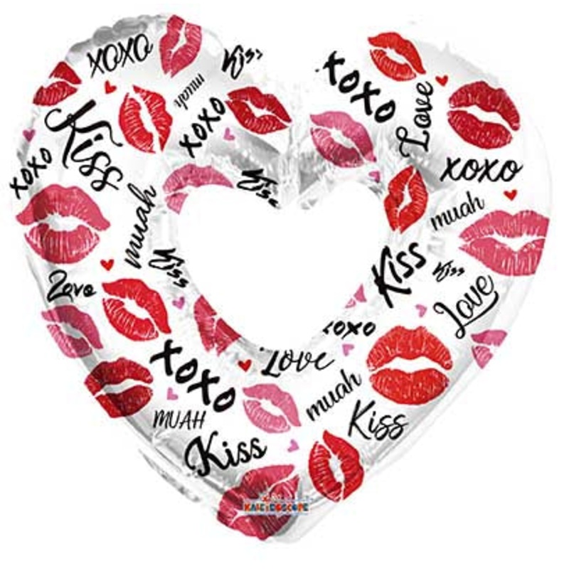 XOXO Kisses Heart 36 Balloon