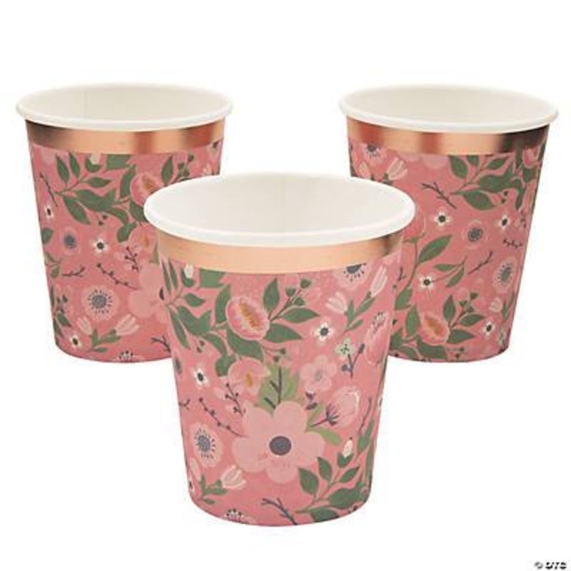 Bridal Shower Rose Gold 9oz Cups (10 count)