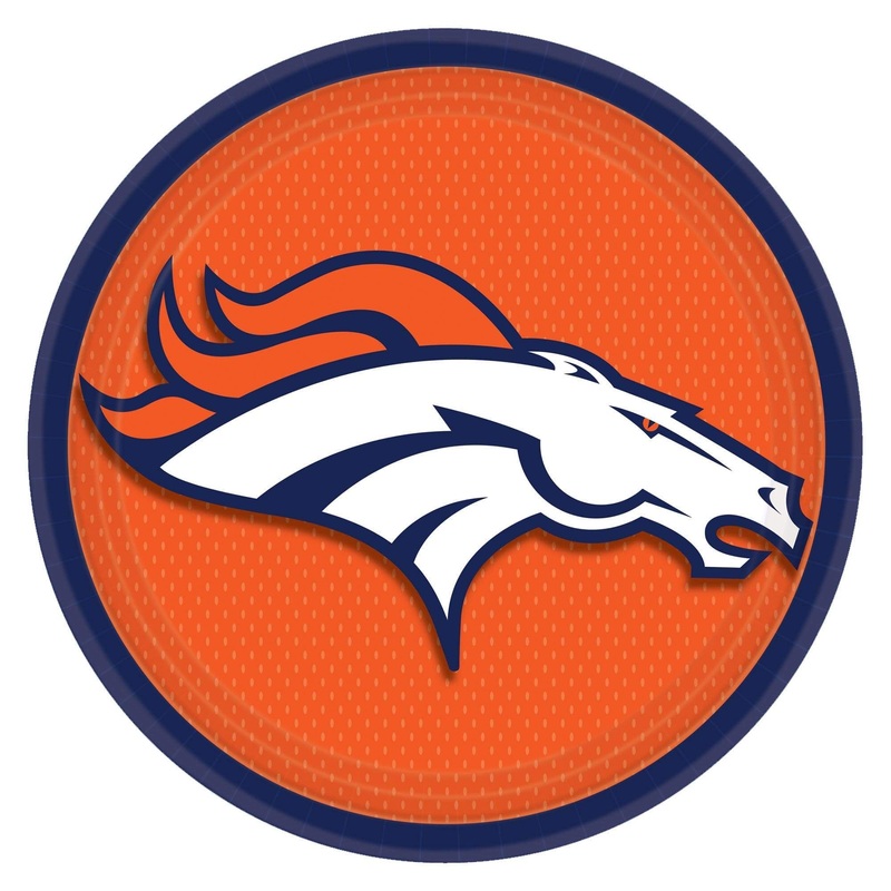 Broncos 9in Plates 9 (8 count)