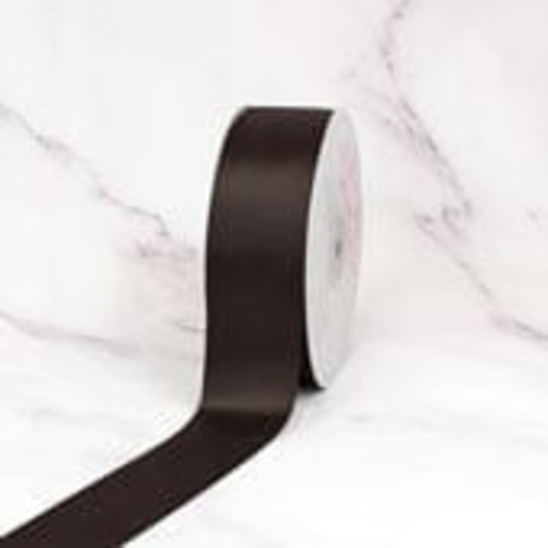 Brown Single Face Satin Ribbon 50 yards 1 1/2