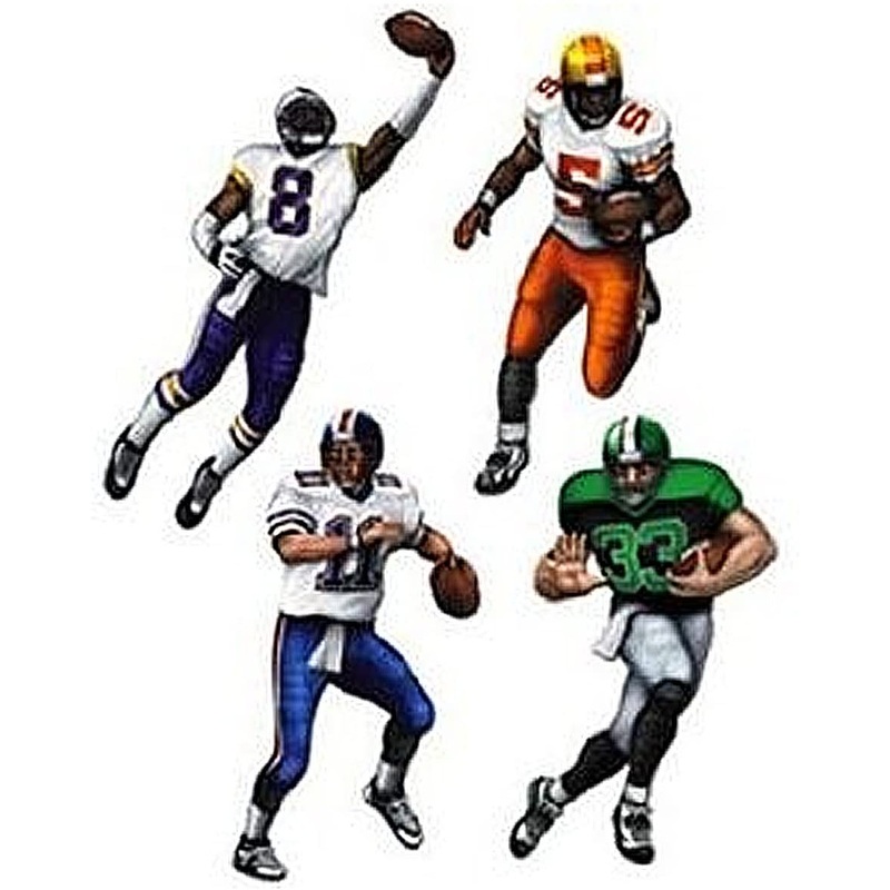 Football Cutouts 20 (4 count)
