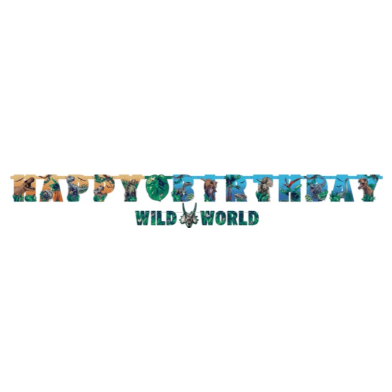 Jurassic World Happy Birthday Banner Kit