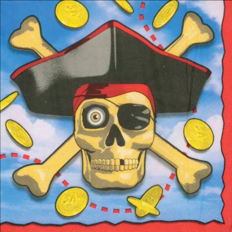 Pirate Large Napkins 6.5 (16 count)