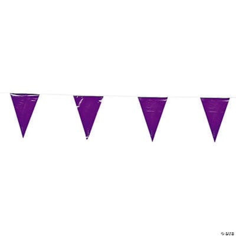 Purple Pennant Banner 100