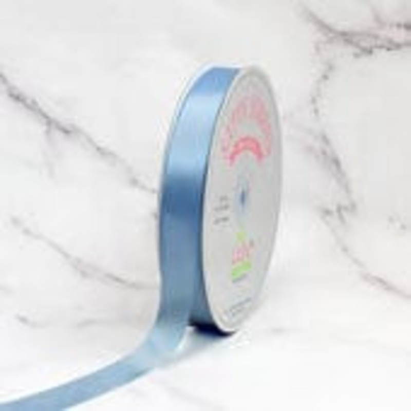 Satin Ribbon Blue Mist 7/8