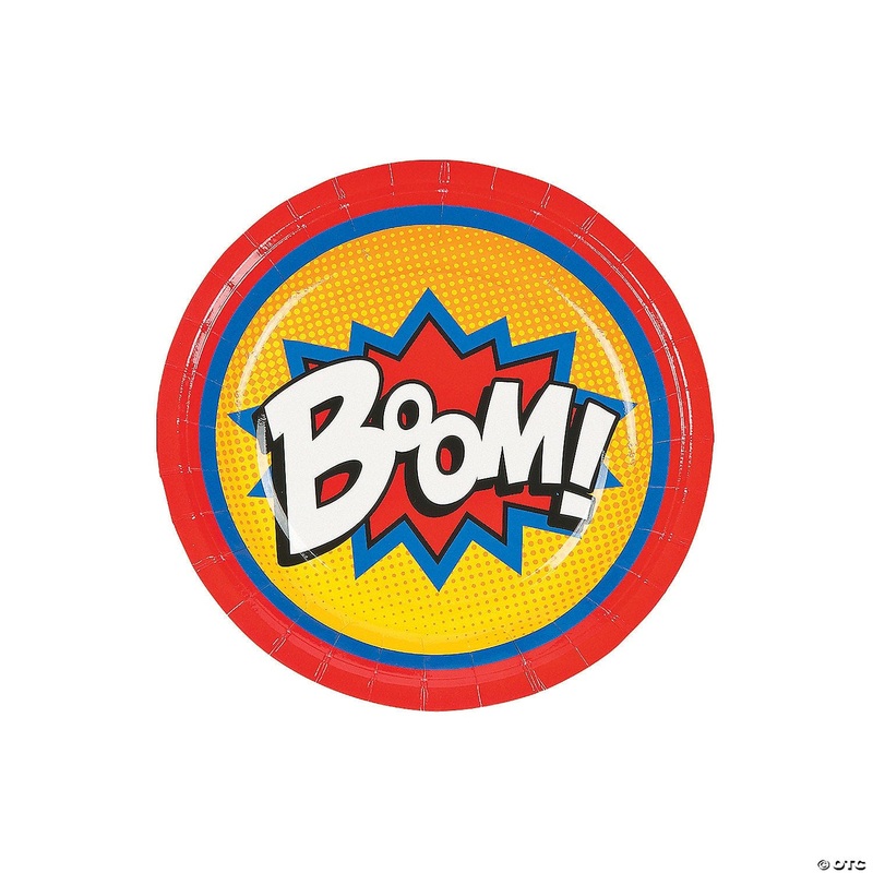 Superhero Paper Dessert Plates 7 (8 count)