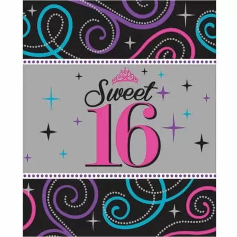 Sweet 16 Table Cover 54 x 102
