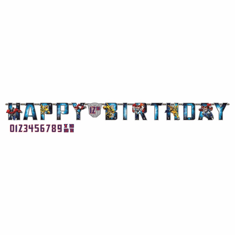Transformers Birthday Customizable Age Banner