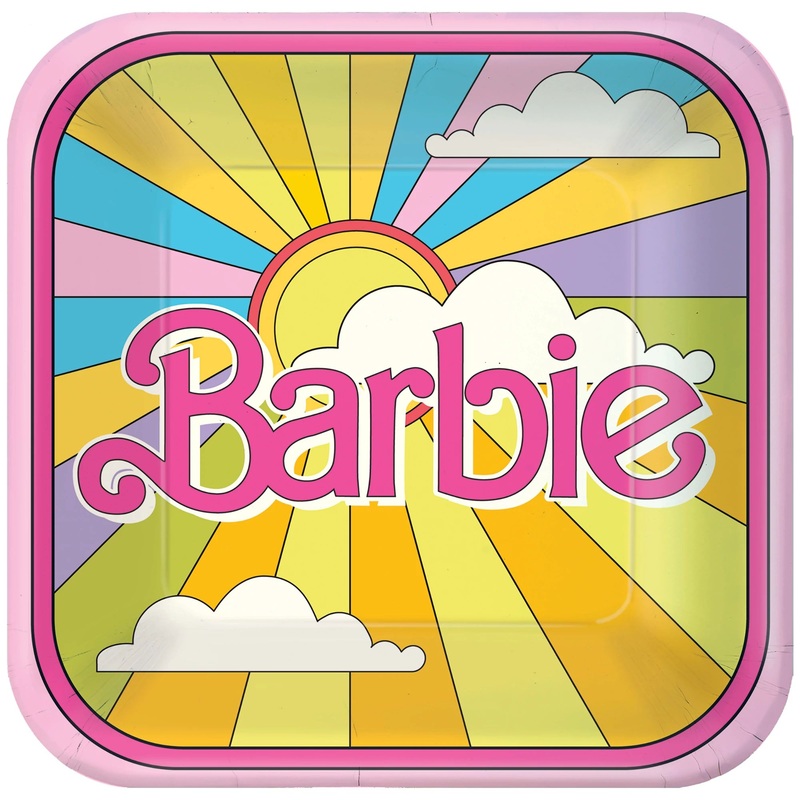 Vintabe Barbie Paper Plates 7 (8 count)