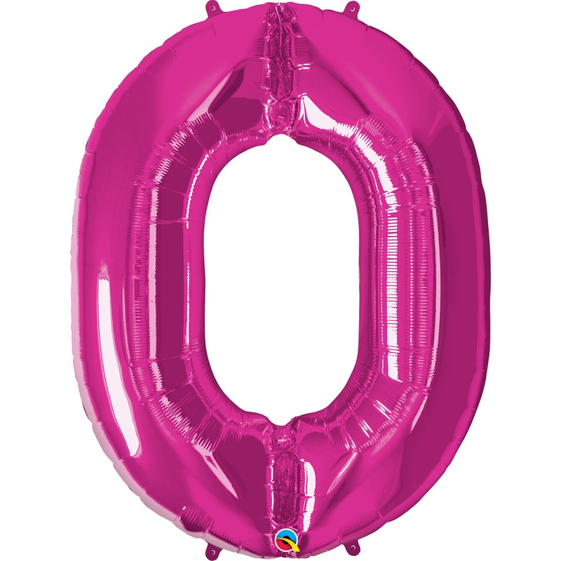 34" Number 0 Magenta