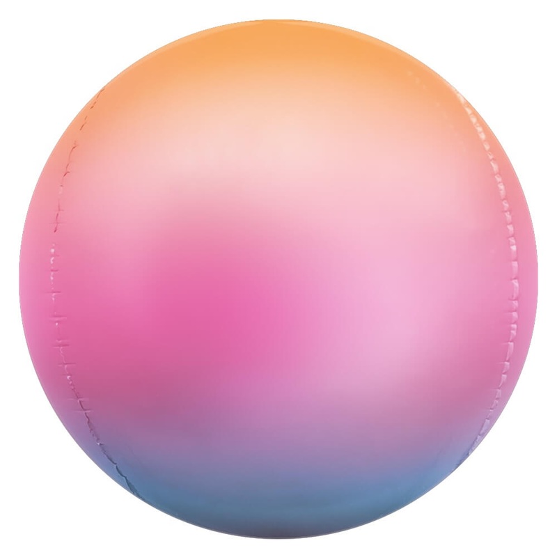 3D Sphere - Satin Ombr Lilac Purple & Peach 14 Balloon