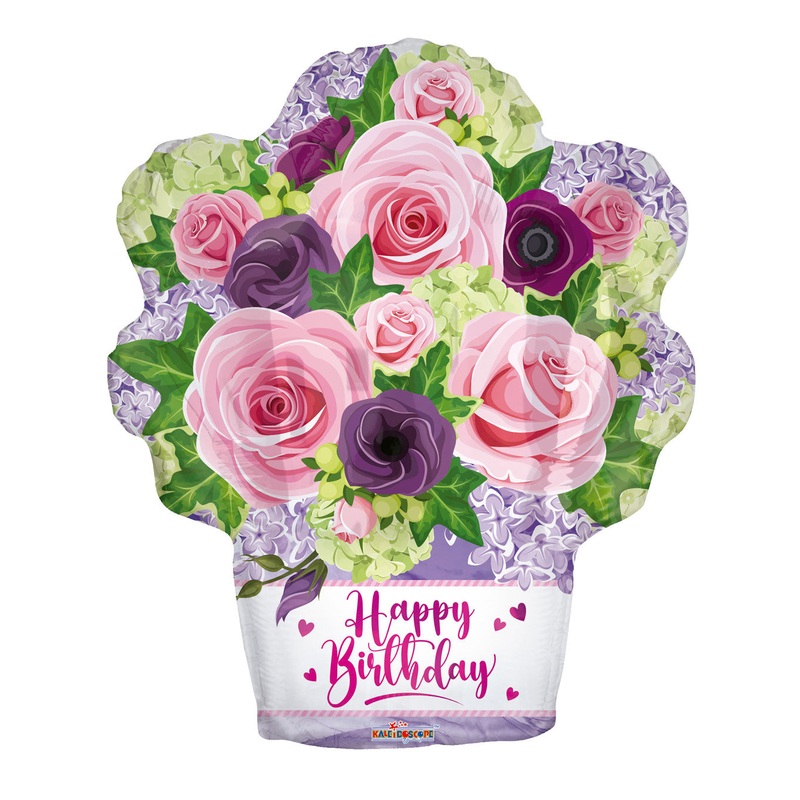 Birthday Flower Basket 18 Balloon